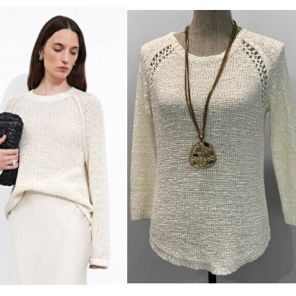 The Limited Creme Knit Sweater - Picture 1 of 16